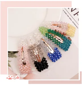 Bunte Kristall Haarnadeln glitzernde Strass Haarspangen stilvolle geometrische Haar Accessoires