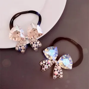Elastico per Capelli con Fiocco alla Moda Corda per Capelli in Strass Brillante Cerchietto con Fiocco in Lega Gioielli Donna