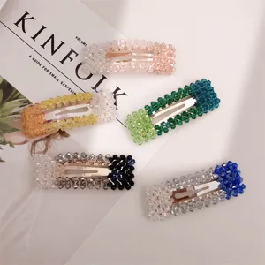 Kleurrijke kristalen kraal haarspelden geometrische haaraccessoires voor dames en meisjes