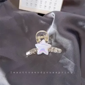 Pearlescent star hair claw clip transparent resin fashion hair accessories for women