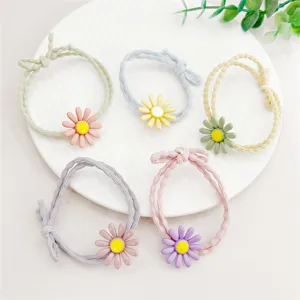 Joli ensemble d'élastiques à cheveux marguerite, accessoires mignons pour jolies filles
