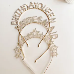 Strass Geburtstag Königin Brautjungfer Haarreif Kristall Tiara Party Haarschmuck