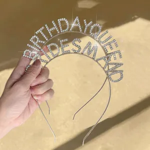Strass Geburtstag Königin Brautjungfer Haarkreif glitzernd Kristall Tiara Party Haarschmuck