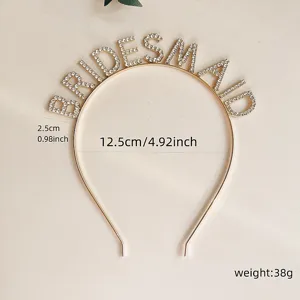 Goldene Strass Brautjungfer Haarreif glitzernder Kristall Hochzeit Feier Haarband