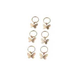 Gouden vlinder haarringen voor vlechtjes dreadlocks, schattige metalen haarspelden haaraccessoires.