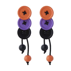 Gothisch Halloween kleurrijke knopen oorbellen y2k punk kwast oorbellen feest sieraden cadeau