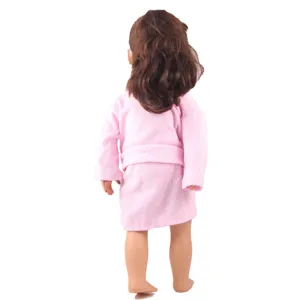 18 Inch Doll Pink Bathrobe Cute Toy Clothing Outfit Accessories for American Girl Dolls