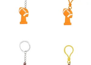 Llavero de fútbol de PVC regalo de fiesta recuerdo deportivo para niños y niñas