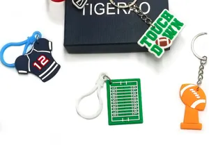 PVC llavero de futbol americano conjunto deporte fiesta regalo equipo recuerdo accesorios