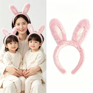 Süßer Plüsch Hasenohren Haarreif für Kinder und Erwachsene, weiche Tier Haaraccessoires.