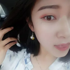 Korean style funny simulation beer mug dangle earrings for women daily wear accessory detail view