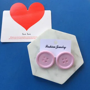 Süße bunte Knopfohrringe süße Retro verspielte Harz Ohrstecker Damen Modeschmuck Accessoires