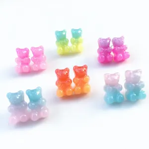 Süsse bunte Gummibärchen Ohrstecker kawaii Harz Ohrringe süsse Schmuck Geschenke Damen