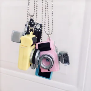 Vintage mini camera necklace pendant multi-color trendy hip hop cute toy jewelry gift