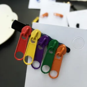 Colorful zipper hair clip funny cute hairpin daily hair accessories for women and girls detail