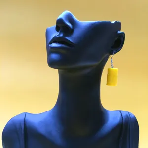 Kreative handgemachte ausgefallene gelbe Ölfass Ohrringe einzigartiger Trend Schmuck Damen