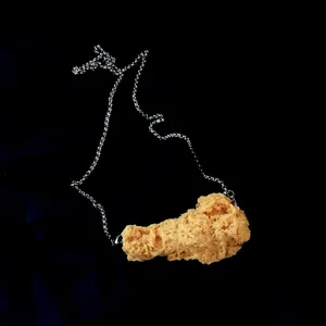 Kreative Hähnchenkeule Anhänger Halskette, lustige Persönlichkeit Schmuck Geschenk.
