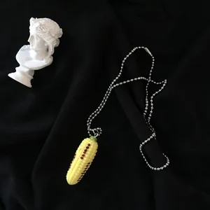 Simulierte Maiskette Anhänger kreativer lustiger Trend Streetstyle Zubehör Geschenk!