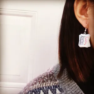 Creative handmade exam paper drop earrings funny student jewelry asymmetric ear hook gift