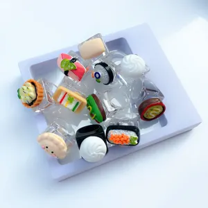 Cute resin food rings set, funny acrylic sushi and dumpling acrylic jewelry for women.