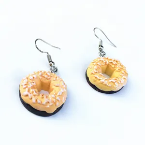 Handgemachte süße Donut Ohrringe niedliche Cartoon Food Schmuck für Damen und Mädchen Geschenke