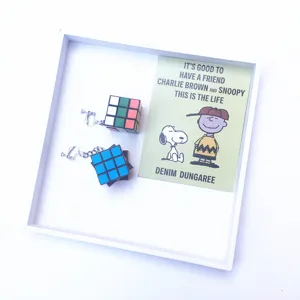 Rubik's cube dangle earrings unique novelty fashion statement jewelry for women