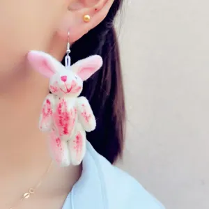 Pluche konijn popoporbellen met uniek schattig ontwerp, perfect voor alternatieve mode dagelijks.
