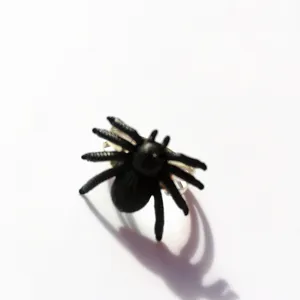 Black spider ring Halloween party novelty jewelry plastic gothic spooky fashion accessory detail