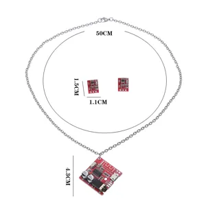 Collier de circuit imprimé électronique cyberpunk pendentif streetwear futuriste hip hop