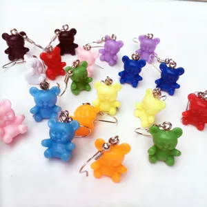 Bunte Harz Gummibärchen Ohrringe süße Bonbon Farbe Ohrschmuck für Damen Mädchen