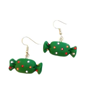 Weihnachten Harz Legierung Süßigkeitentasche Ohrhänger Süße Cartoon Weihnachtsmann Schneemann Weihnachtsbaum Ohrringe Für Damen Feiertags Party Schmuck