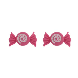 Niedliche rosa Bonbon Ohrstecker Set süße Harz Ohrringe Schmuck für Damen Alltag.