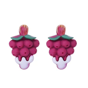 Süße rosa Beeren Frucht Ohrringe süß Cartoon Popsicle Stil Ohrstecker für den Sommer.