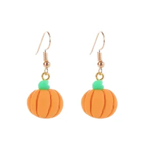 Handgemachte Fimo Kürbis Ohrringe, süße Herbst Ohrhänger für Damen und Mädels!