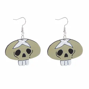 Punk Stil niedliche Totenkopf Ohrringe für Damen, ausgefallene Geist Ohrhänger für Alltag Party.