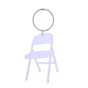 Süßer Mini Klappstuhl Schlüsselanhänger Spiegel Acryl Anhänger Neuheit Tasche und Mode
