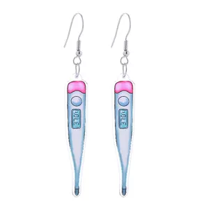Leuke thermometer acryl hangende oren novelty verpleegster dag medische sieraden