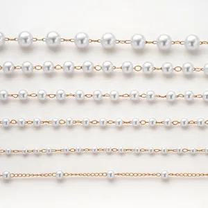 Catena di perle per accessori di gioielli fai da te fatti a mano in metallo dorato collana