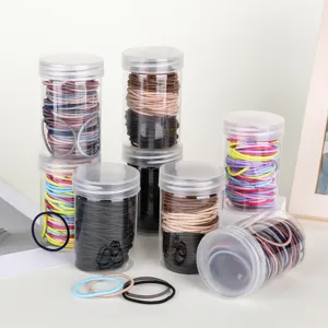 Canned high elasticity hair rubber bands colorful thin hair ropes daily styling accessories.