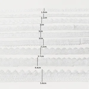 White milk silk lace embroidery trim hollow water soluble lace DIY handmade hair accessories