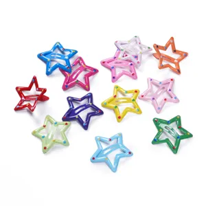 Colorful metal star hair clips cute BB clips for kids fringe side clip set hair accessories
