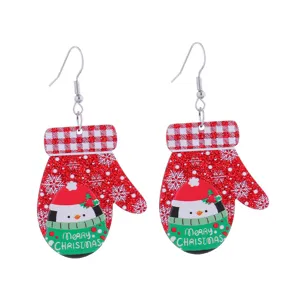 Weihnachts Pinguin Handschuh Acryl Ohrringe fur festliche Feiertage und Geschenke.
