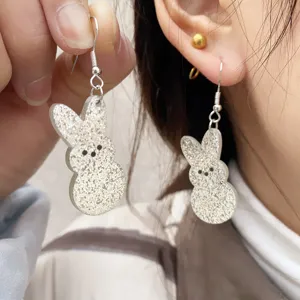 Glitzer Acryl Ostereister Ohrringe für Damen, süße funkelnde Tier Ohrhänger Schmuck.