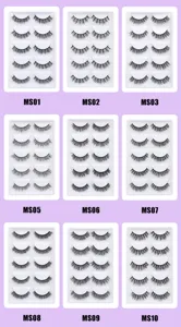 Falsche Wimpern Multi-Stil Set flauschig dick lockig dramatisches Volumen Augen Make-up Tool