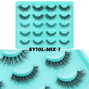Detailansicht fluffiger künstlicher Wimpern mit Fischleinband, dichter und voluminöser Look.