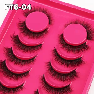 Detailansicht der künstlichen Wimpern Schale, dichter und natürlicher kurzer Stil.