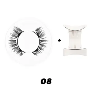 Magnetische falsche Wimpern Set mit weißem Applikator Tool, natürlicher Stil 08 Detailansicht.