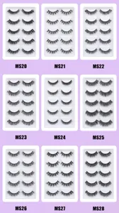 Großhandel flauschige künstliche Wimpern Set verschiedene Stile dramatisches Augen Make-up