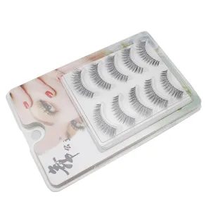 Künstliche Wimpern Multipack natürliche weiche leichte Fake Lashes Make-up Werkzeug Damen.