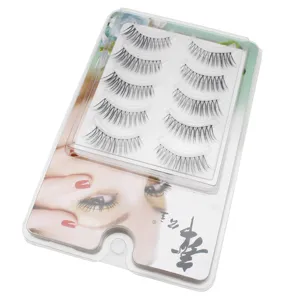 Künstliche Wimpern 5 Paar Set, weiche Faser Einzeltrauben Wimpernverlängerung für den täglichen Gebrauch.